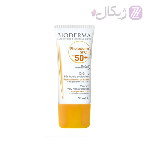 کرم ضد آفتاب بیودرما مدل Photoderm spot SPF +50 حجم 30 میلی لیتر