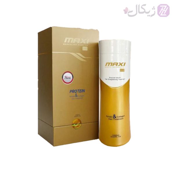 کراتین حاوی پروتئین و کلاژن مکسی گلد برزیلی BRAZILIAN GOLD PROTEIN KERATIN حجم 1000 میلی لیتر