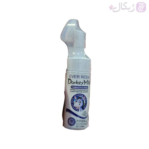 فوم شوینده صورت براش دار شیر الاغ EVER ROSA